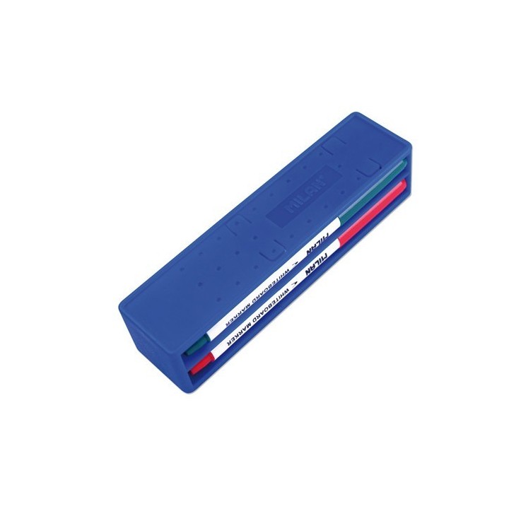 BROSSE DE TABLEAU MAGNÉTIQUE + 4 MARQUEURS (MILAN)