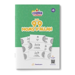 COLORIE ET APPRENDS : LES 99 NOMS D'ALLAH + AUDIO INCLUS (DEENILEARN)