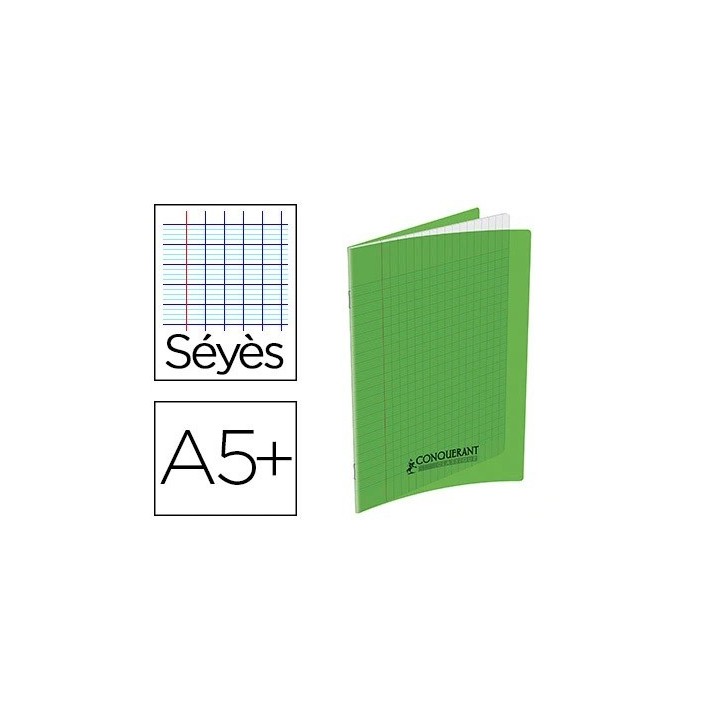 CONQUERANT CLASSIQUE Cahier 170 x 220 mm, séyès,  assorti
