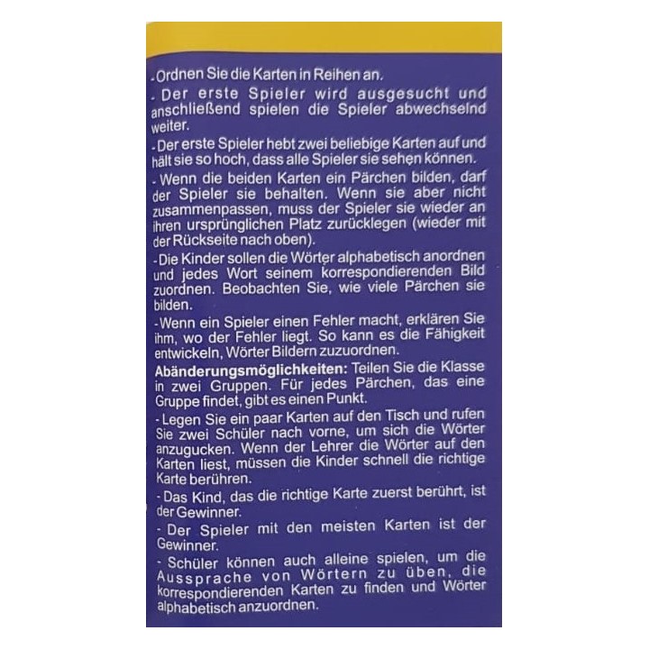 Jeu de mémoire - lettres arabes (58 Cartes )